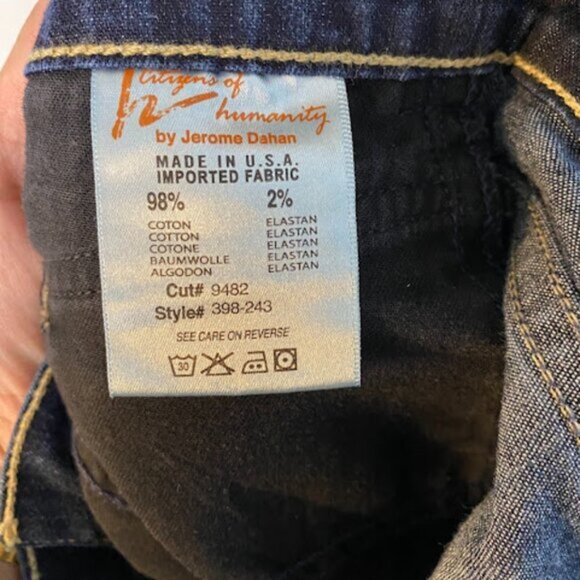 Citizens of Humanity Dark Wash Blue Denim Women's Pencil Skirt Size 27 - Picture 11 of 12